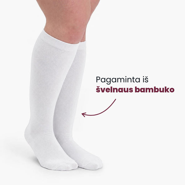 Bambukinės plačios kompresinės kojinės