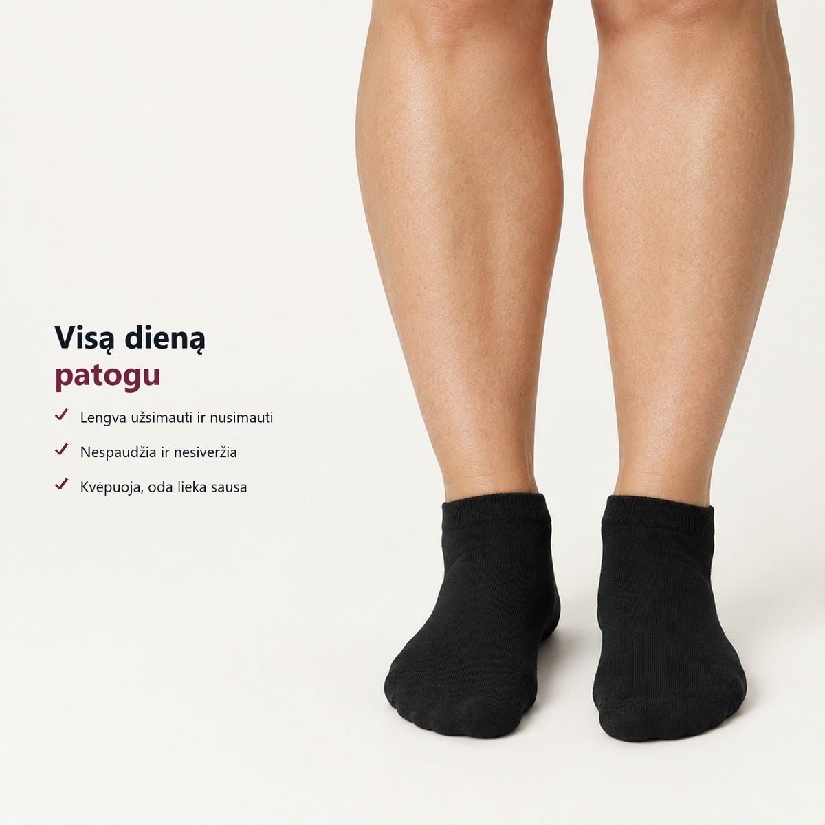 Bambukinės kompresinės kojinės iki kulkšnies
