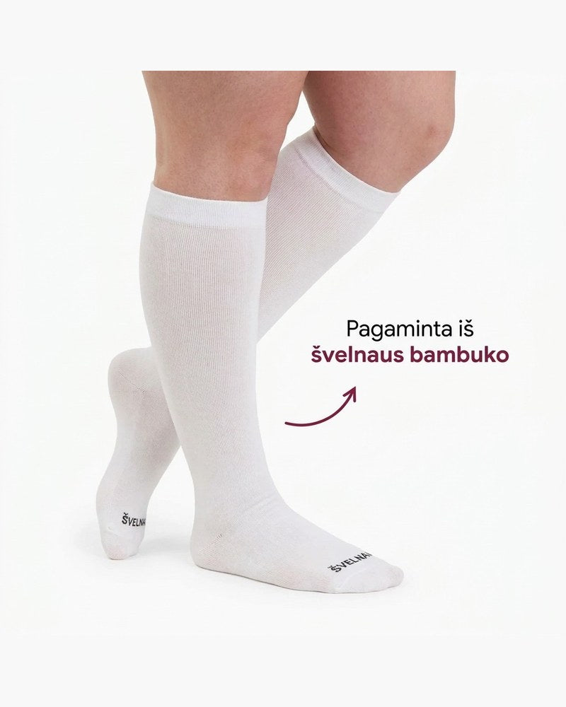 Bambukinės plačios kompresinės kojinės